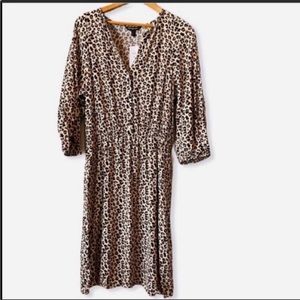 NEW Banana Republic Animal Print Dress Medium